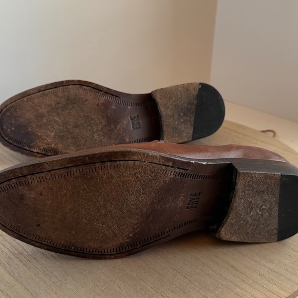 Frye Men’s Brown Leather Penny Loafers Size 9D – Made in Mexico, Classic main image 3